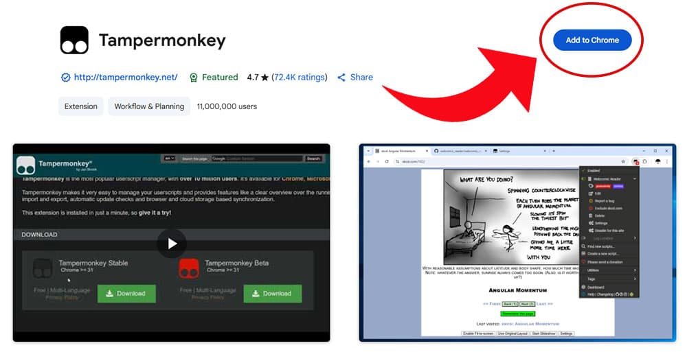 Add MeddleMonkey from Chrome Web Store