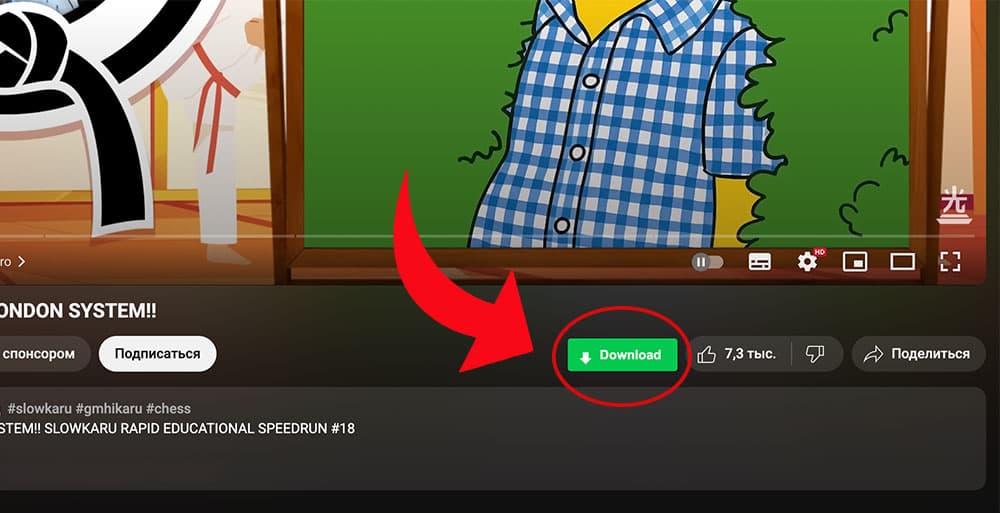 See the Download button on YouTube